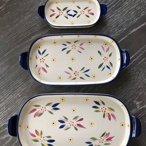 Temptations Old World Pattern blue serving tray platters 27$